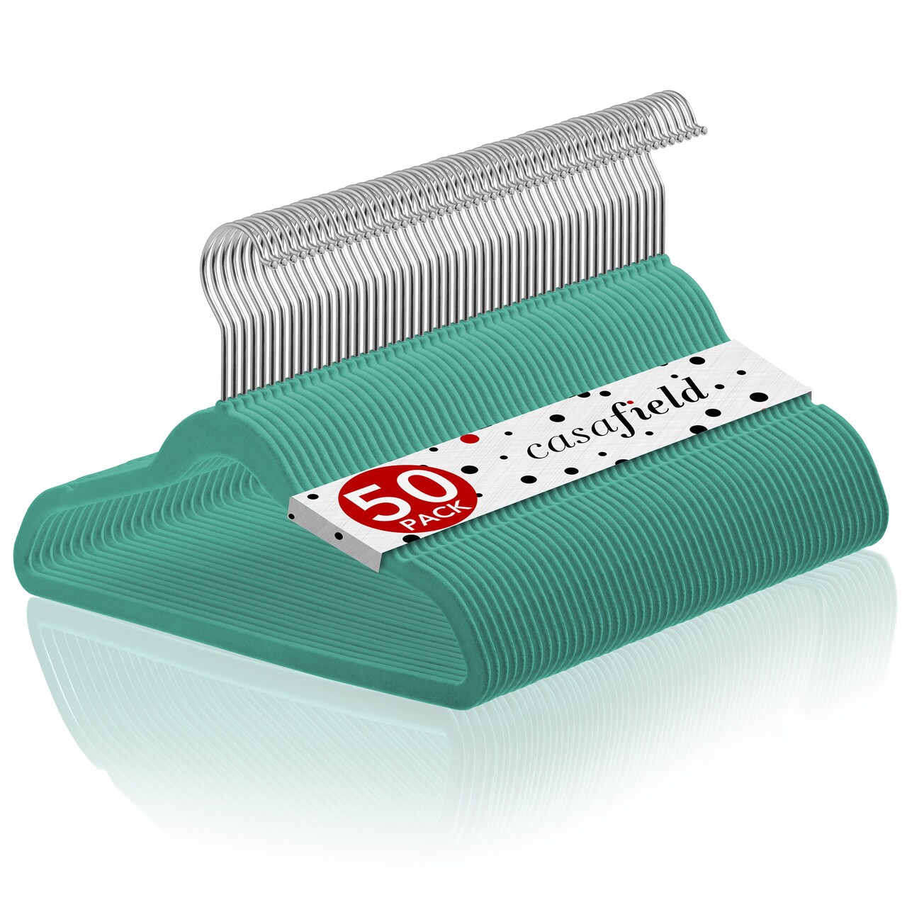 Casafield 50 Velvet Kid's Hangers - 14" Size for Children's Clothes